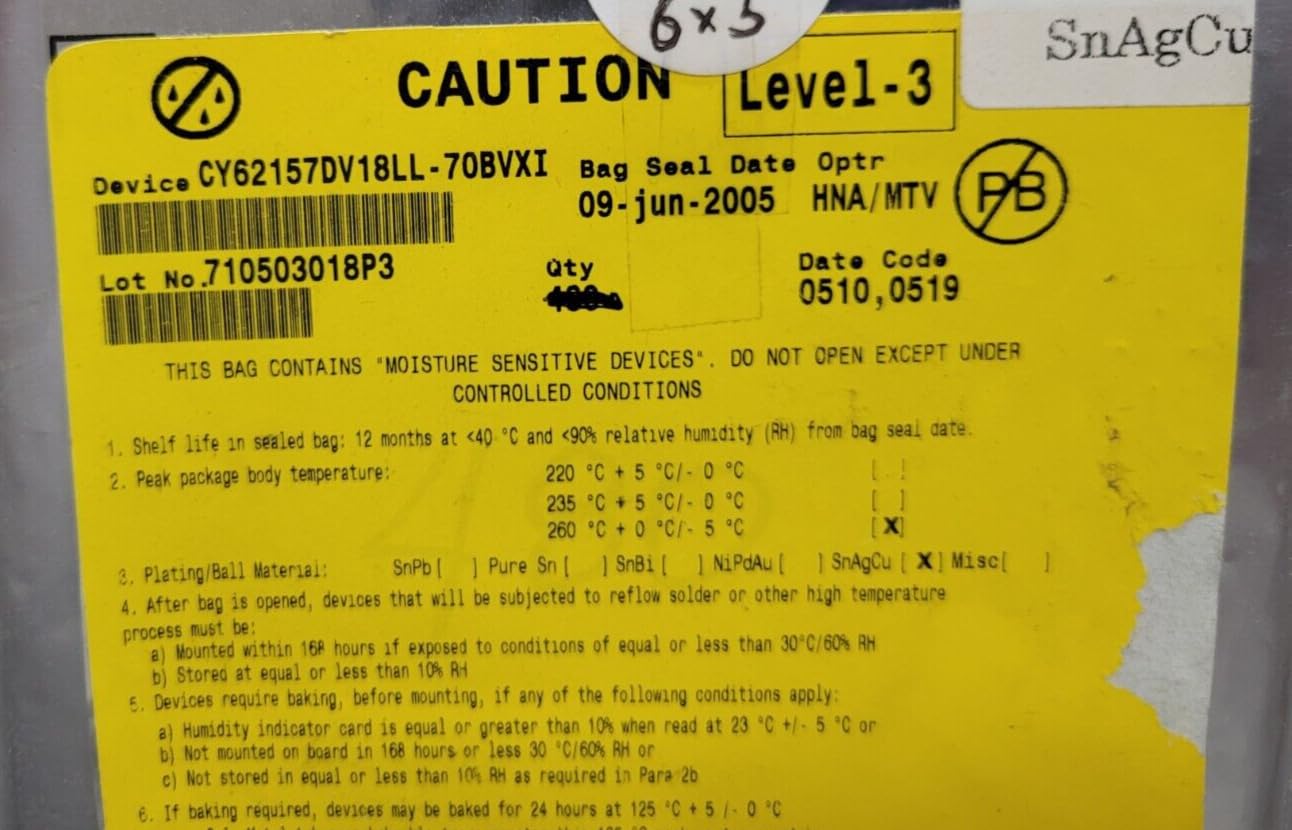 (1 PC) CY62157DV18LL-70BVXI Cypress