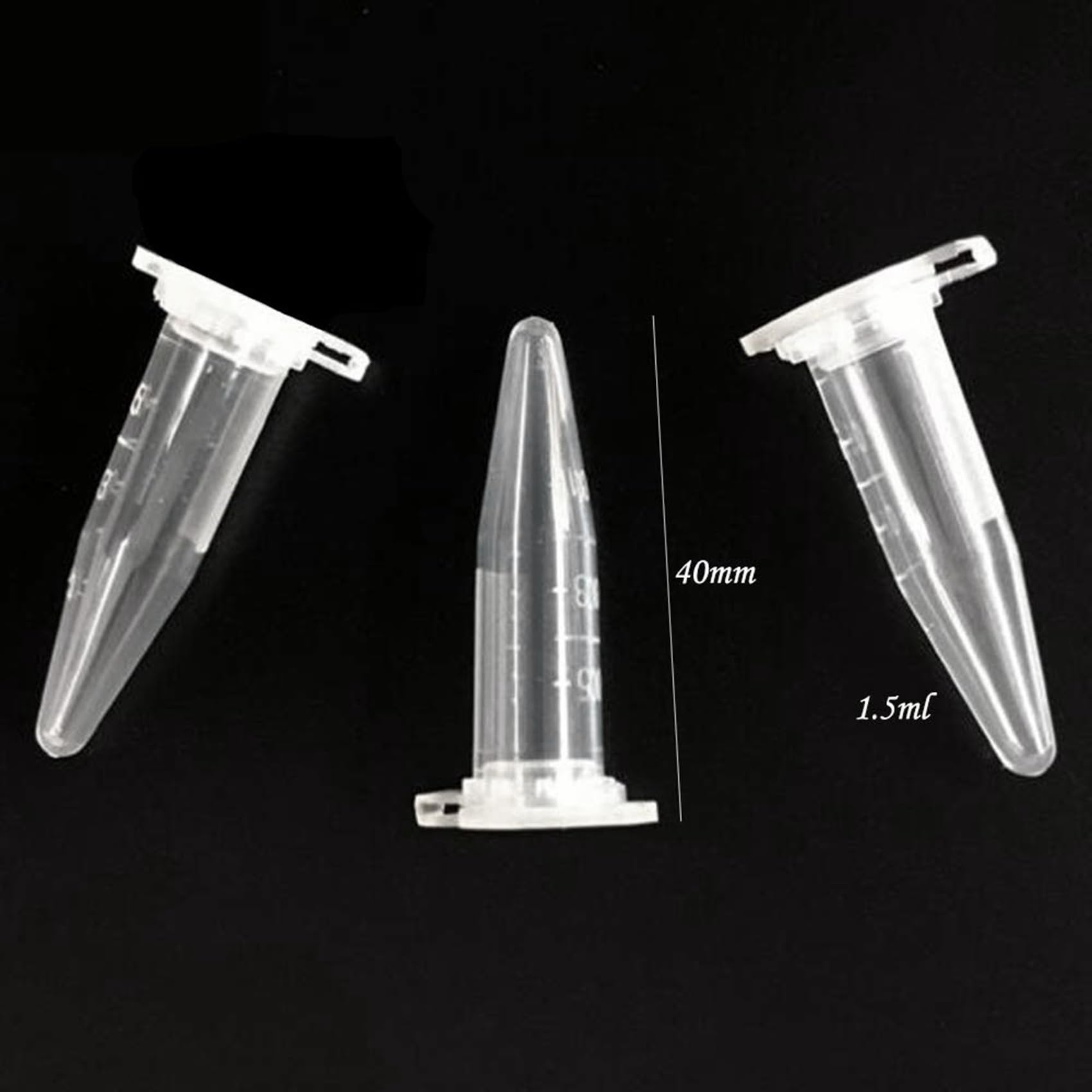 4000 Mini WiróWkowych ProbóWek 1,5 Ml Promienistych Przezroczystych Plastikowych Fiolek WiróWkowych z PłAską Nasadką Zatrzaskową