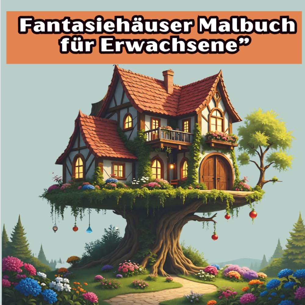 Fantasiehäuser Malbuch für Erwachsene: 50 Magische Häuser zum Ausmalen – Entspannung & Kreative Auszeit