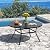 DIFY 7 Pieces Outdoor Patio Dining Set for 6, 50" Black Round Metal Dining Table and 6 Brown Stackable Sling Dining Chairs, Outdoor Table and Chairs for Lawn Garden Backyard Deck