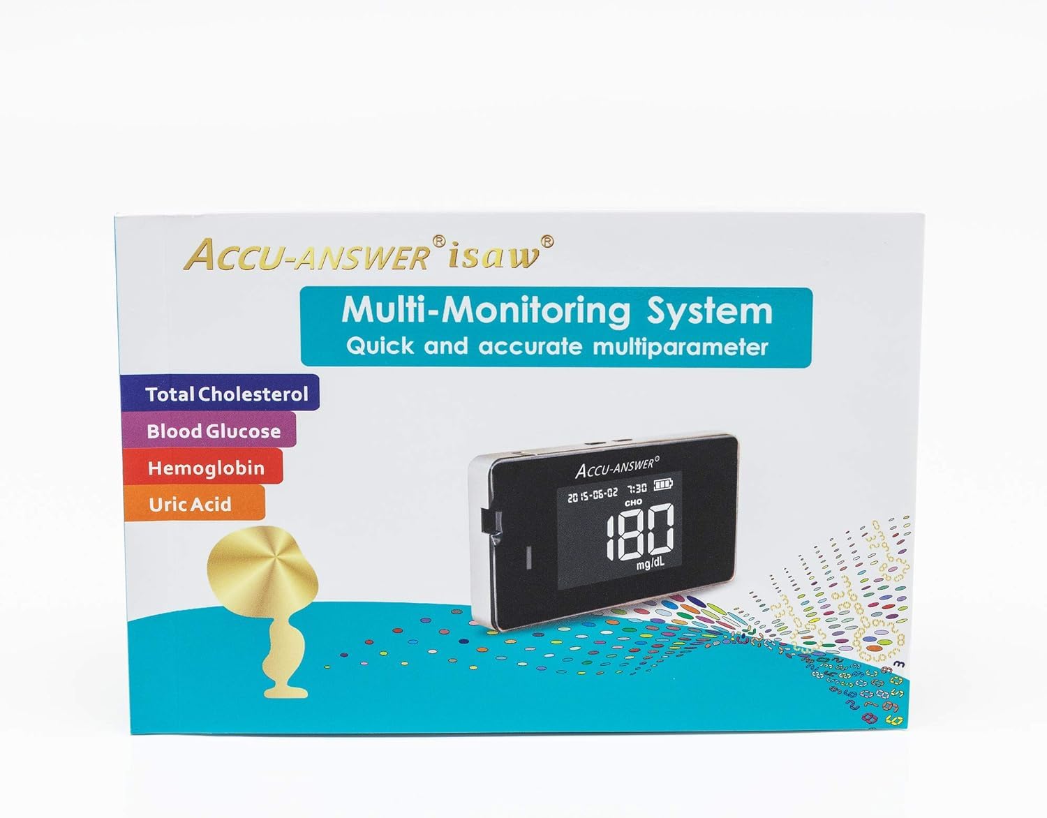 Accu Answer isaw Multi Monitoring Device System for Cholesterol - Blood Glucose Level - Hemoglobin - Uric Acid