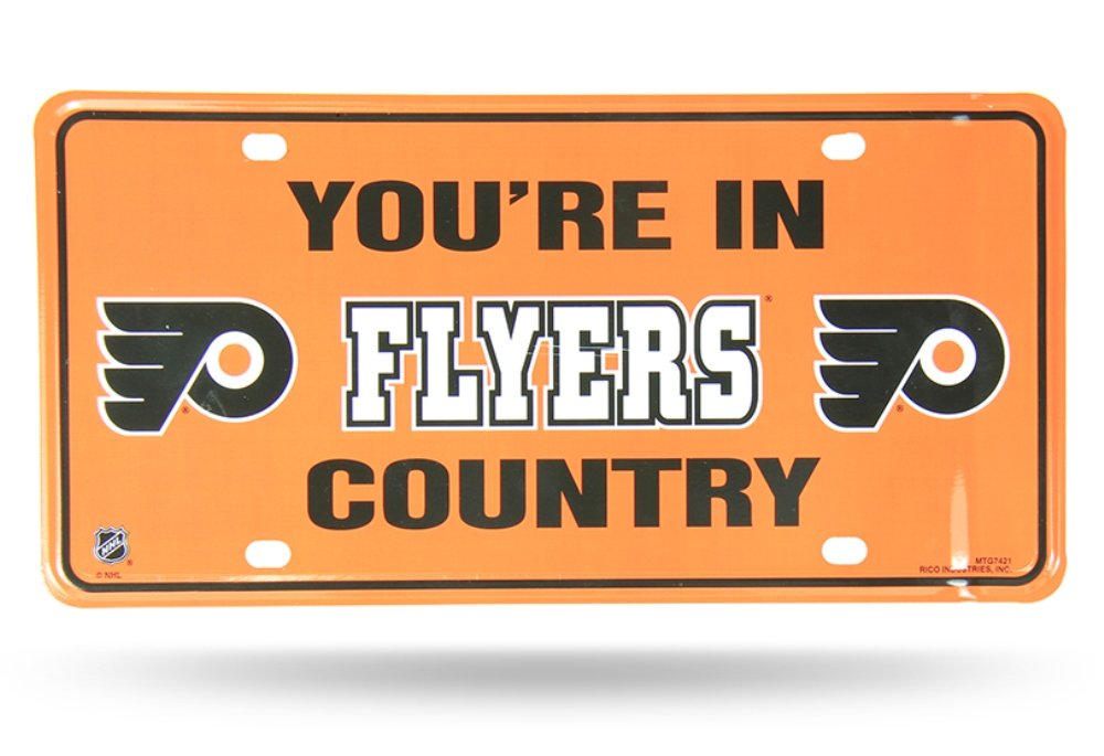 Rico Industries NHL Philadelphia Flyers Metal License Plate Tag