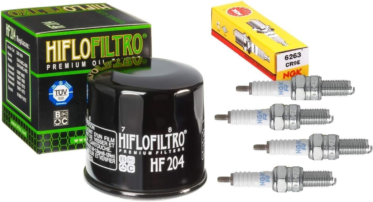 Oil Filter Spark Plug Tune Up Kit for Kawasaki Ninja ZX6R ZX6RR ZZR600 Automotive