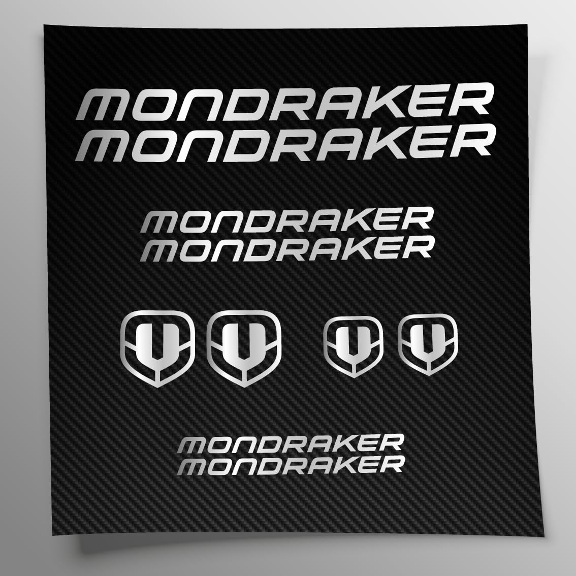 Kit De 16 Stickers Mondraker Pour VTT - Adhésifs Décoration Mountain Bike - Neuf, Origine France