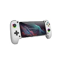 MARSGAMING MGPX, Gamepad Bluetooth 5.0 2-in-1, RGB Neon, Doppia Vibrazione e Funzione Turbo, Supporto Smartphone Fino a 6.8″, Controller Compatibile con PC, Android, iOS e Console, USB-C, Bianco