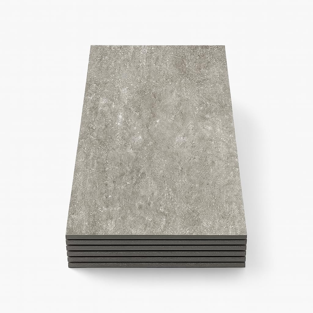 FORTUNATO Piastrella Interni Gres Porcellanato Rettificata Serie Quarz Antracite Finitura R10 Spessore 10 mm 30x60 cm (Antracite, 1,08 m²)