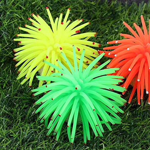 Image of Vctitil 6Pcs Colorful Silicone Aquarium Fish Tank Artificial Coral Plant Underwater Ornament Artificial Sea Urchin Ball for Fish Tank Decoration