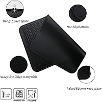 Vista 4 de MicoYang Alfombrilla de silicona para secado de platos para múltiples usos, fácil de limpiar, ecológica, resistente al calor, alfombrilla