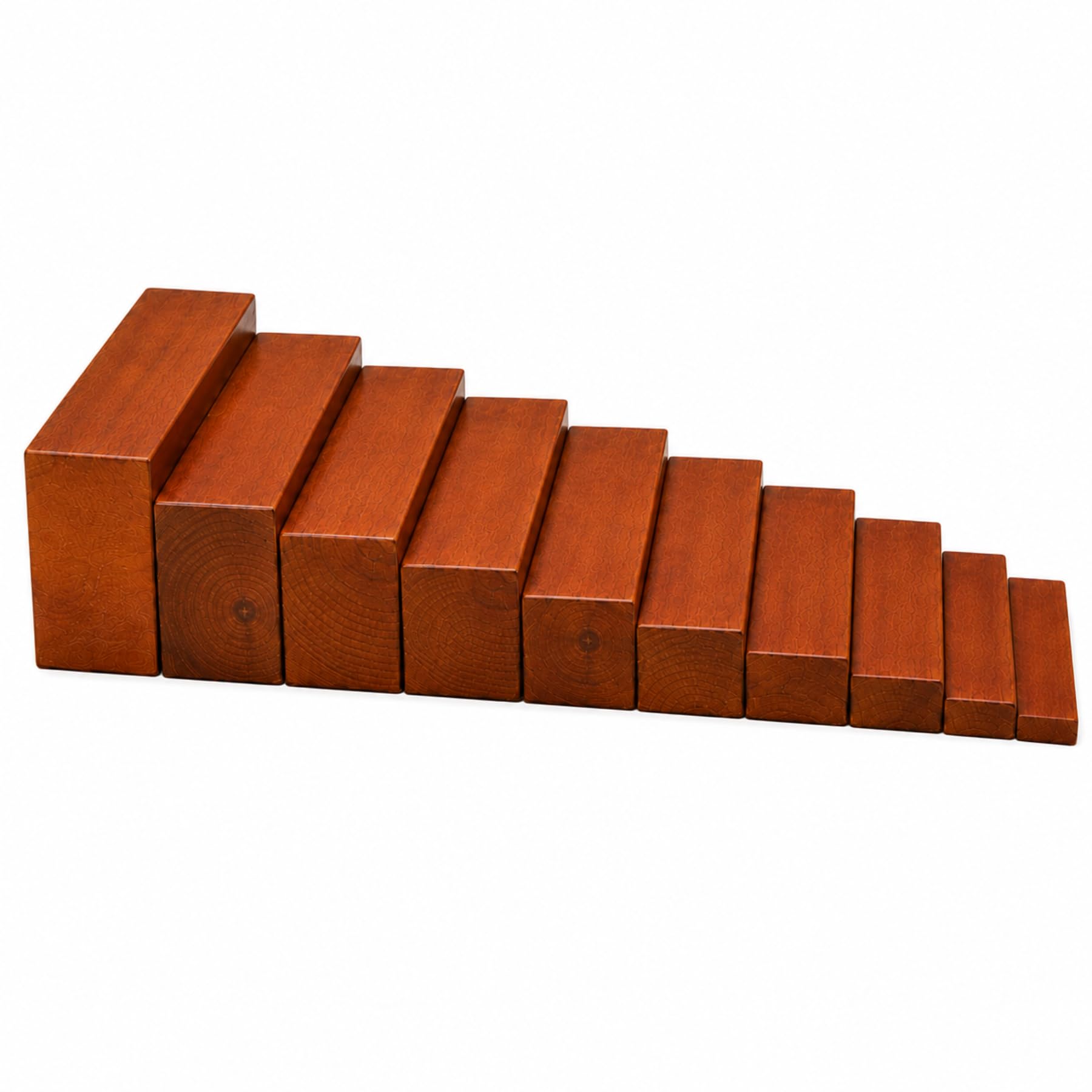 Montessori Brown Stairs Wooden Learning Toy | Montessori Sensorial Material | Brown Stair Blocks | Montessori Educational Toy for Kids-image-14
