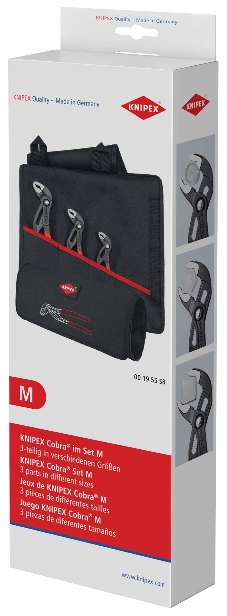 Knipex 00 19 55 S5 LE EMPTY Tool Roll For 5 Cobra Pliers - ChadsToolbox