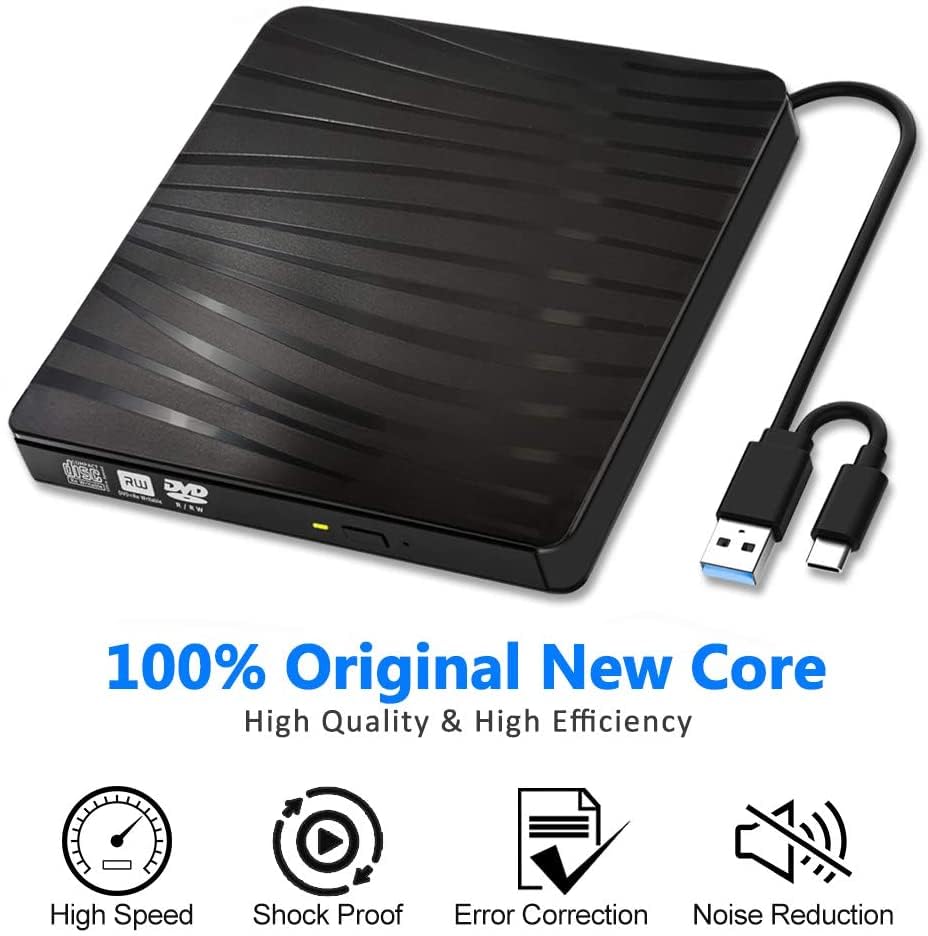 USB 3.0 Lectora CD DVD externa portátil negra miniatura 5