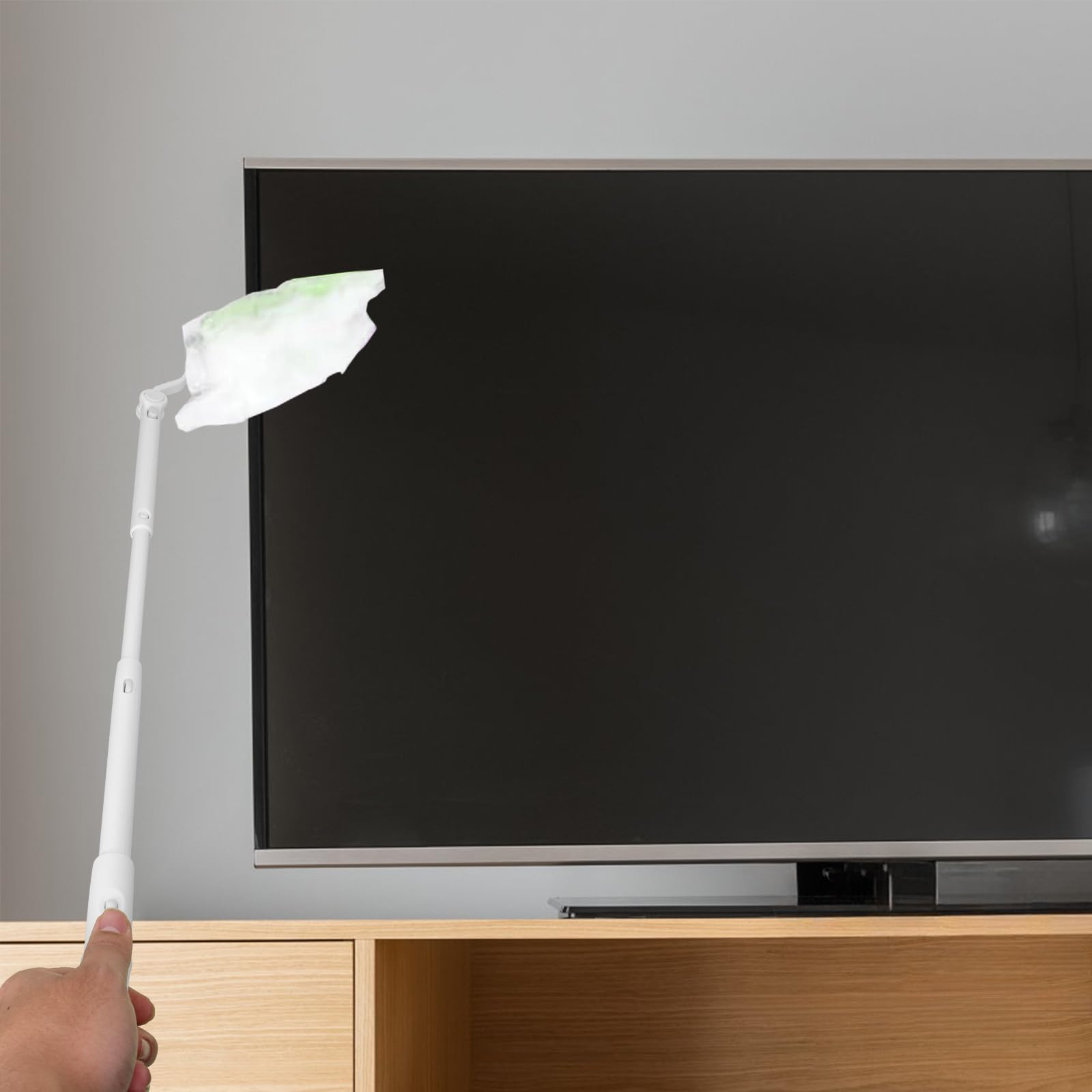 Manici di ricambio compatibili con ricarica Swiffer Duster, manico allungabile con spolverino, solo manici regolabili in lunghezza
