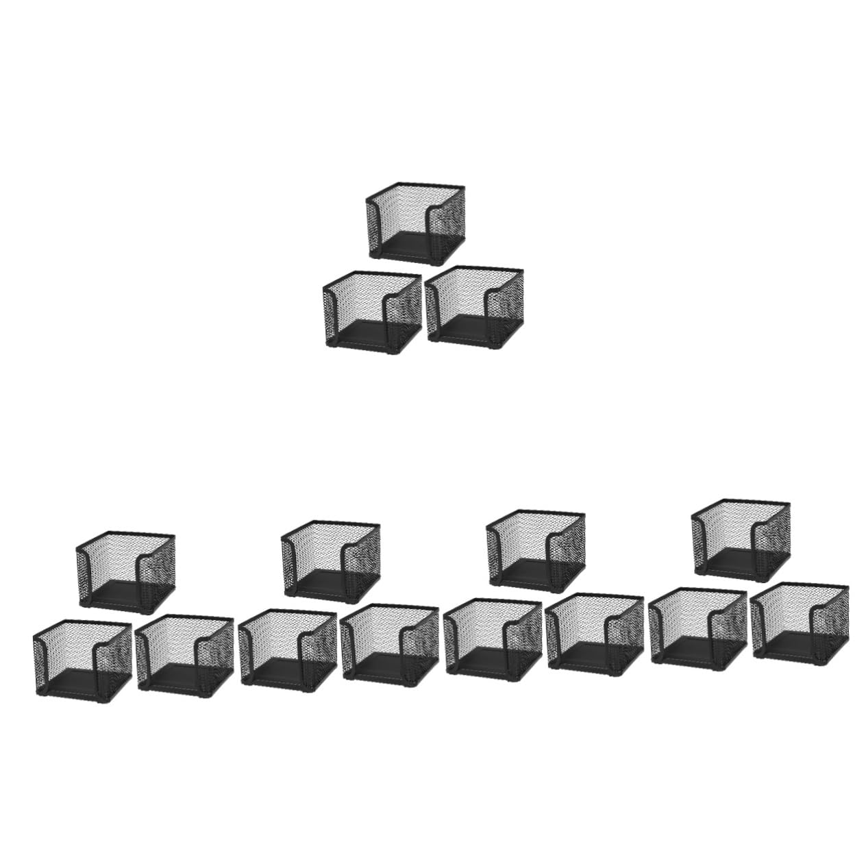 NUOBESTY 15stücke Teiliges Schwarzem -mesh Zettelbox Für Notizen Und Stifte Praktischer Schreibtischorganizer Für Büro Und