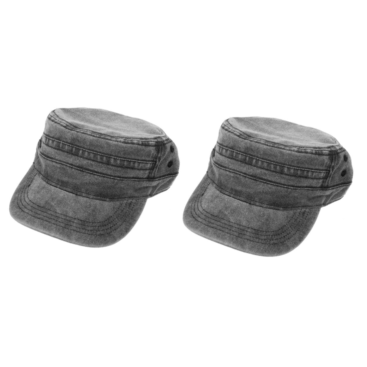 Kisangel Sombrero de Béisbol Unisex de Algodón Lavable con Protección Solar Gorro Transpirable Playa Camping y Actividades Negro