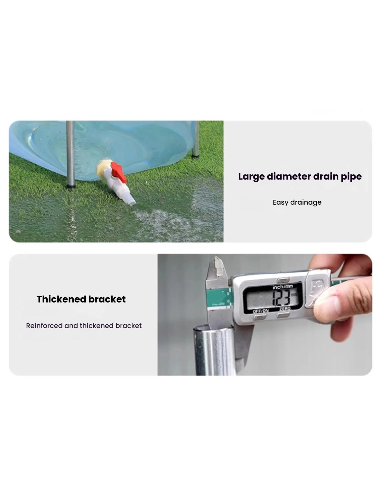 Habitat acquatico per pesci e animali domestici, serbatoio dell'acqua fuori terra portatile durevole per uso interno ed esterno