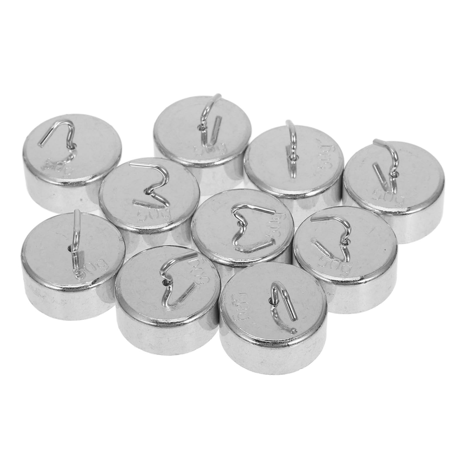 SOLUSTRE 10pcs Metal Calibration Weights Hanger for Laboratory Use Weighing Instrument for Accurate Measurements Labs Industrial Settings and Education