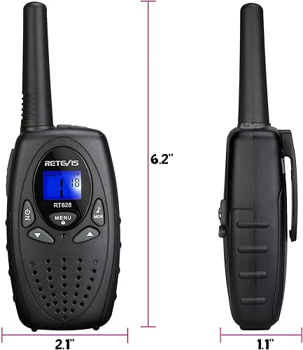 Miniatura 8 de Retevis RT628 Walkie Talkies para niños, Walky Talky, bloqueo de teclas, voz cristalina VOX, fácil de usar, regalos de Navidad para niños y niñas