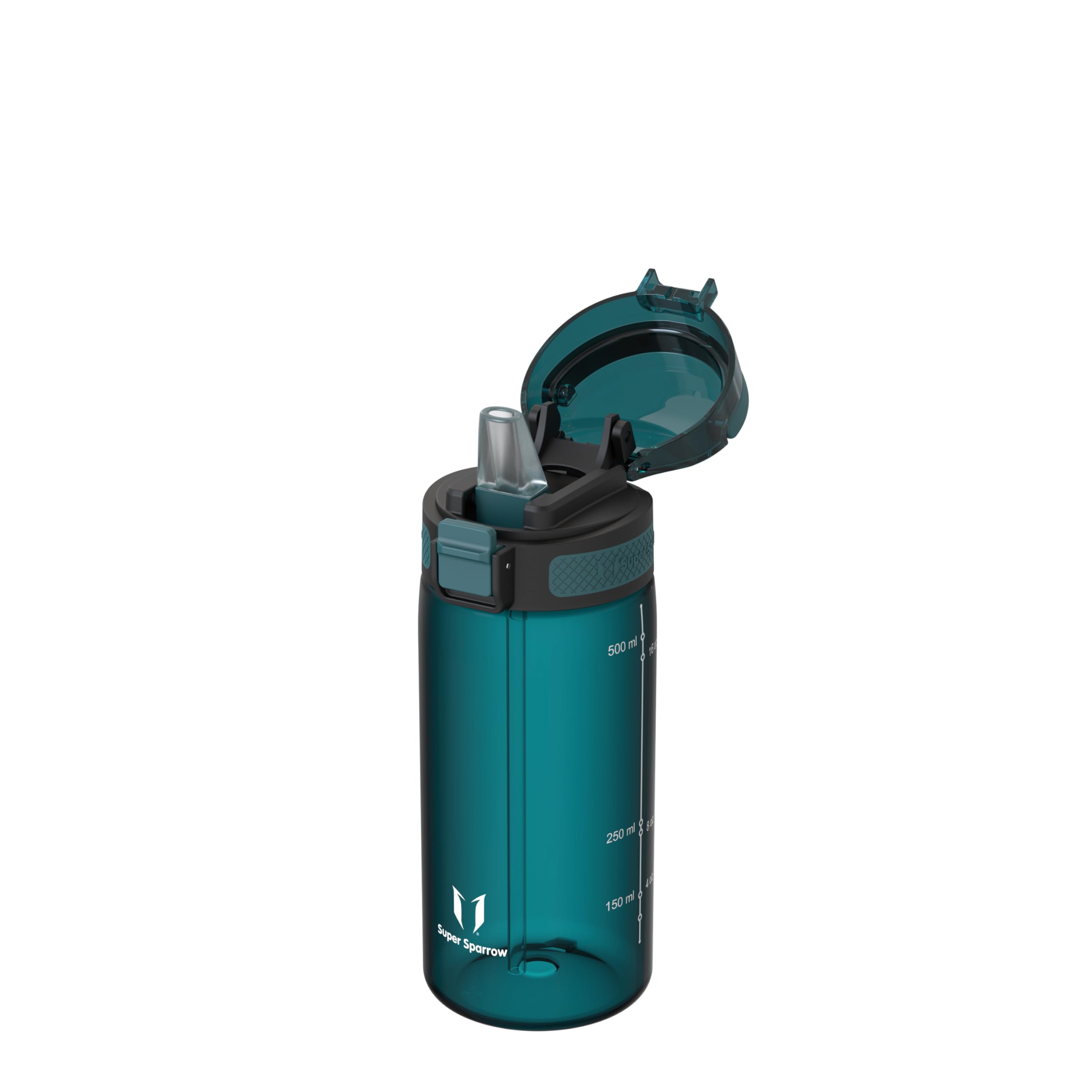 Sparrow Water Bottle with Straw - Tritan Plastic Drinks Bottles - 500ml