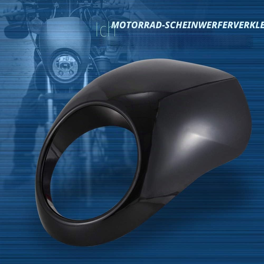 KaTur Motorrad-Scheinwerferverkleidung für Frontscheinwerfer, mit Gabelhalterung für Harley-Davidson Sportster, Café Racer, Drag Bike, Dyna FX/XL ab 1973