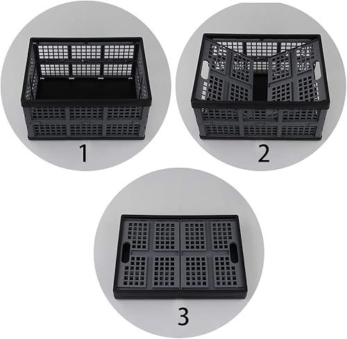 Miniatura 3 de Cajón plano plegable, cajas de almacenamiento plegables de plástico, juego de 3