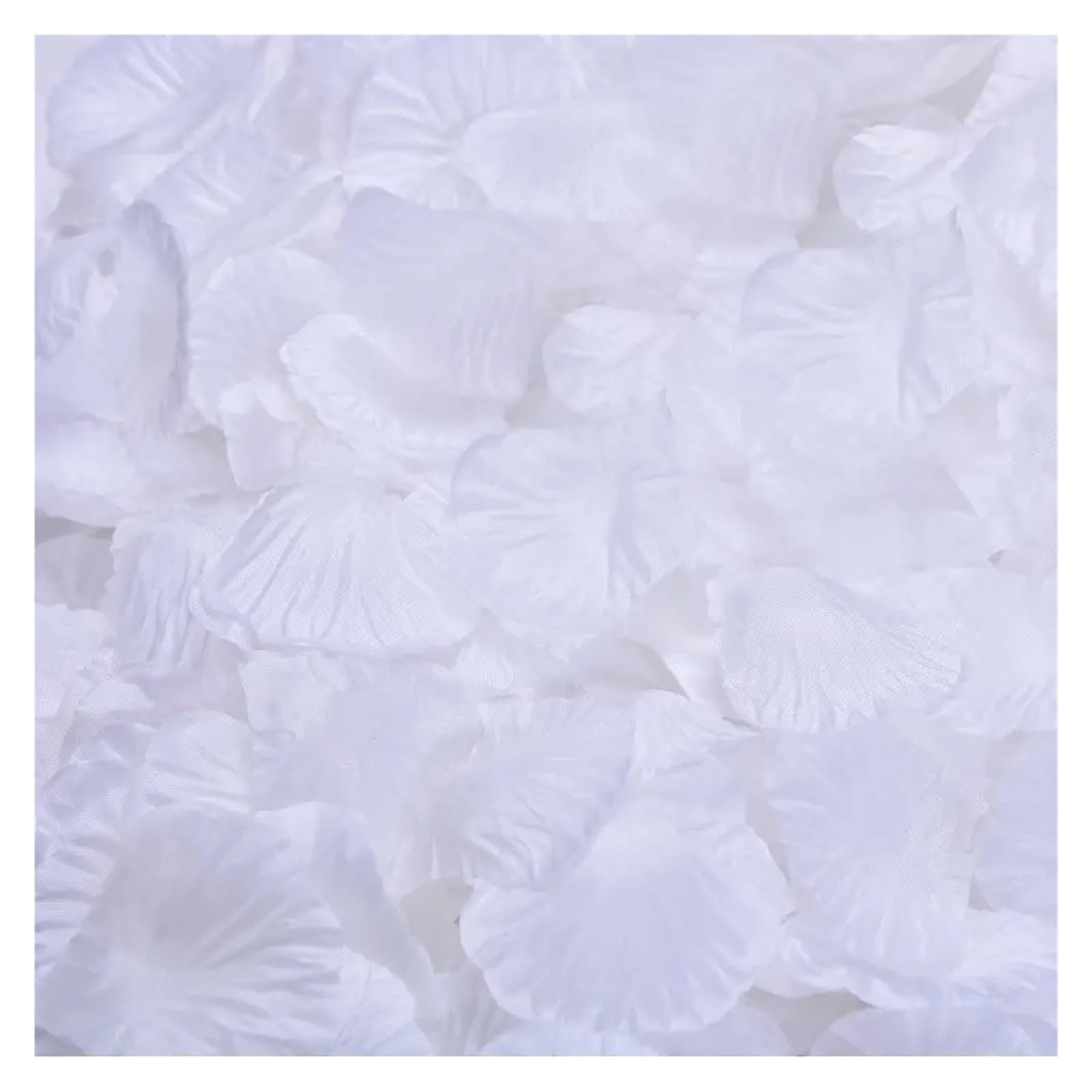 CVEVSFG 1000pcs 5 * 5CM Artificial Fake Rose Petals For Romantic Night Wedding Event Party Decoration Color Gold Red White Flower(White)