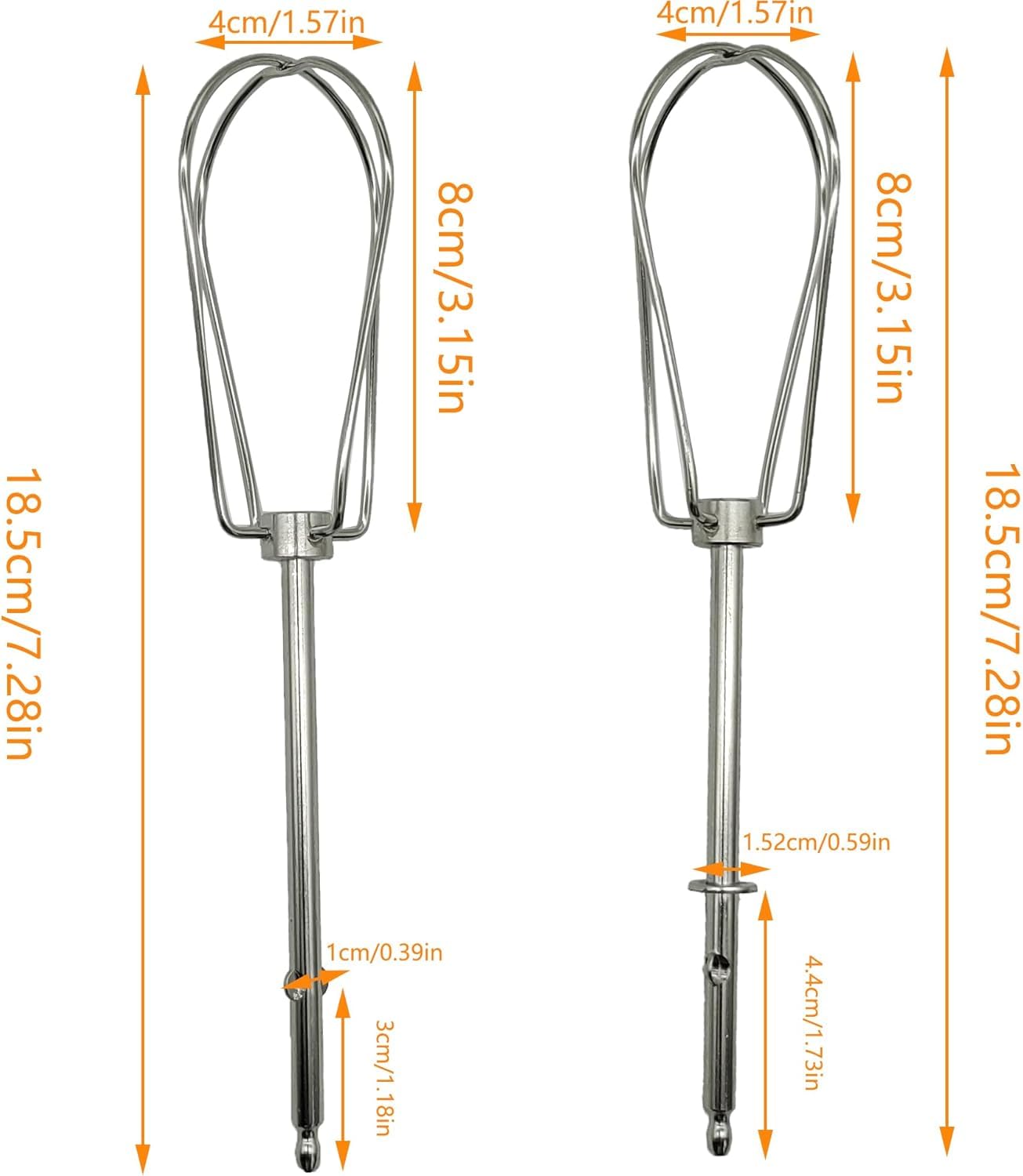 Lot De 2 Kits De Rechange Pour Batteur Turbo Pour KENWOOD, Fouet En Acier Inoxydable Pour La Cuisson, Fixation Rapide Et Pratique (et 2 Baguettes