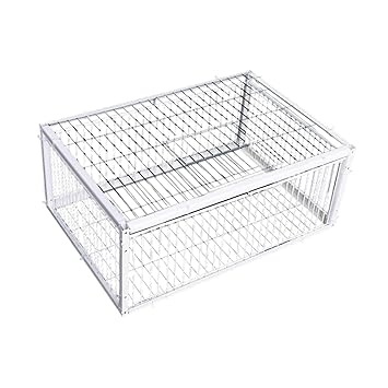 CALANDIS Pigeon Trap Cage Portable Single Way Entry Door for Orchards Chicken Gardens L