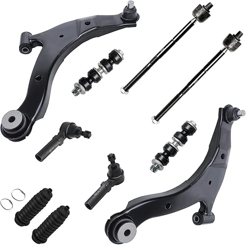 Miniatura 372 de Detroit Axle - Kit de suspensión frontal de 10 piezas para Chevy Trailblazer EXT GMC Envoy XL XUV Buick Rainier Isuzu Ascender Olds Bravada, brazos