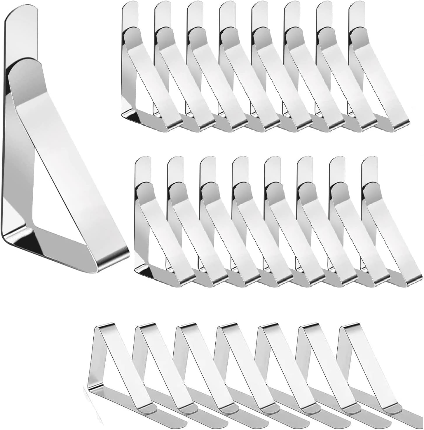 Table Clips for Tablecloth, Stainless Steel Table Cloth Clip, Windproof Table Cloth Clips for Dining Table Cover Clamps, Tablecloth Holders Ideal for Home Picnic Party Restaurant (24)