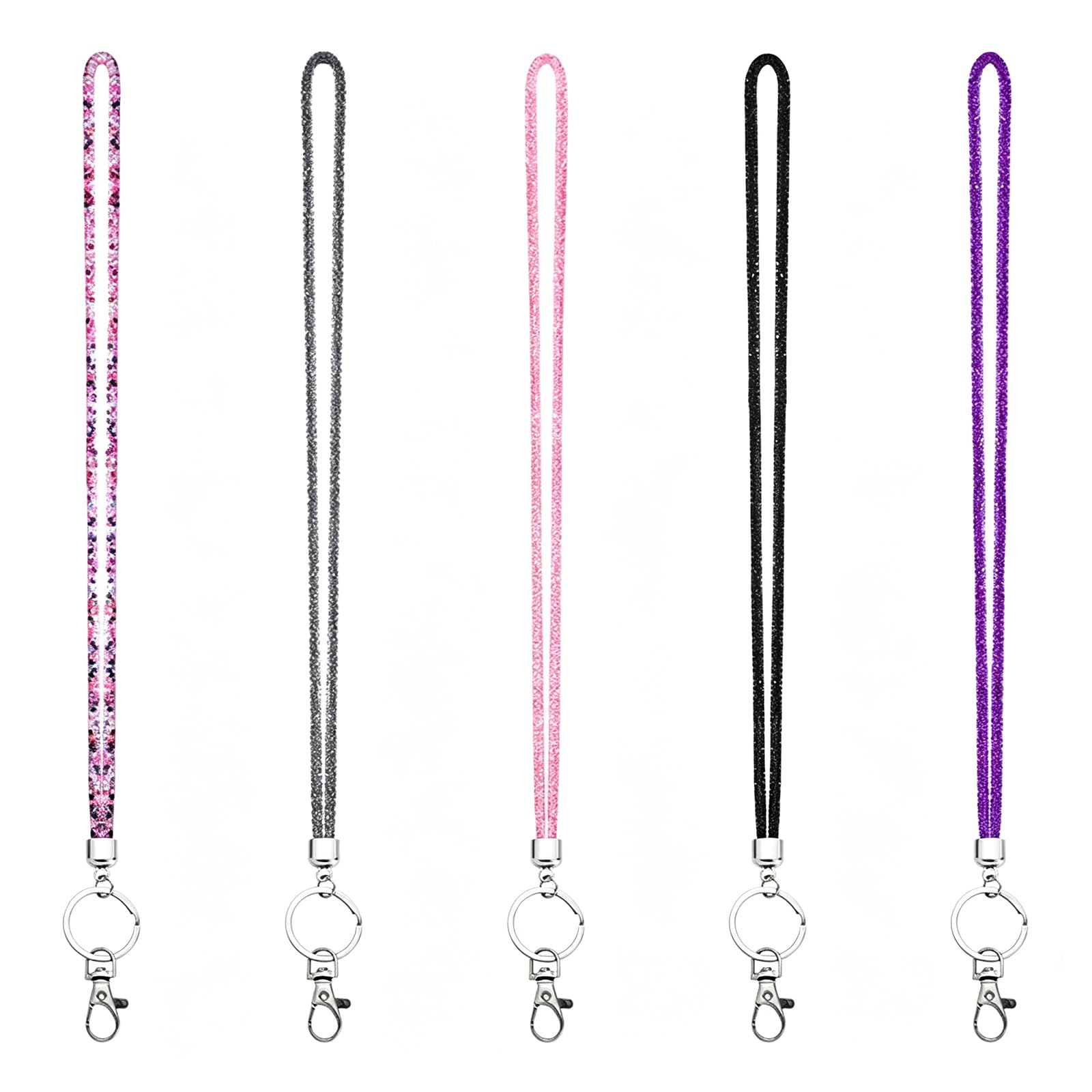 Xinsheinelry Multicolor Rhinestones Decoration Name Card Lanyard Work Name Card Badges Neck Strap For Business Meeting Visiting Information Neck Strap