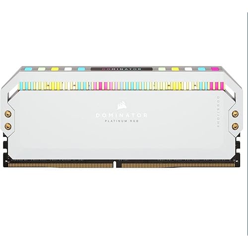 CORSAIR DOMINATOR PLATINUM RGB DDR5 RAM 64GB (2x32GB) 5200MHz CL40 Intel XMP iCUE Compatible Computer Memory - White (CMT64GX5M2B5200C40W)