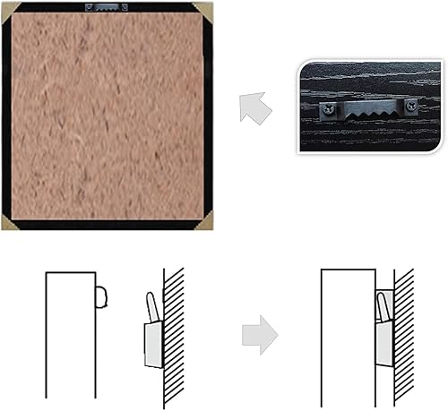 Miniatura 6 de dophee 50 ganchos invisibles de dientes de sierra, ganchos invisibles resistentes para colgar marcos de fotos con tornillos para colgar cuadros,