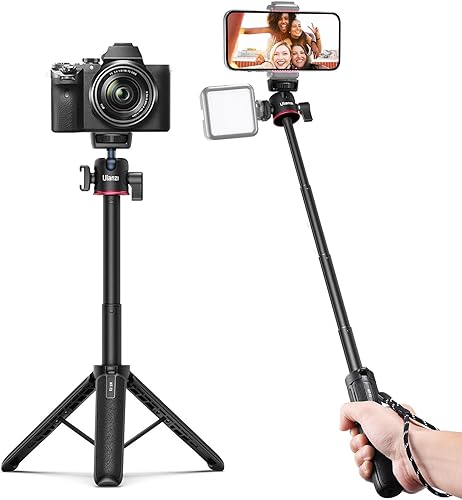 Miniatura 17 de ULANZI MT-08 - Trípode de extensión con mango para Osmo Pocket3, Webcam iPhone 17, 11 Pro Max, teléfono inteligente, Canon G7X, Mark III, Sony
