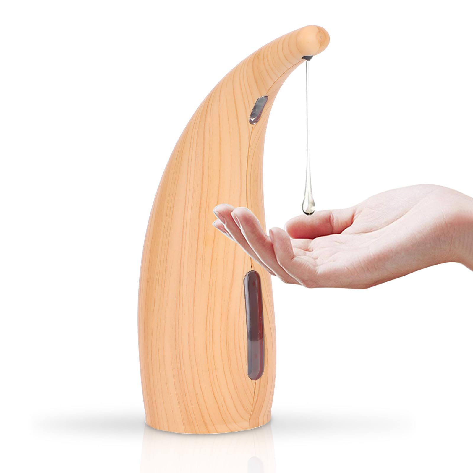Dispensador de Jabón por Inducción Contenedor Automático de Jabón de Grano de Madera Clara Sin Contacto Adecuado para Baño Cocina Restaurante Y Hotel