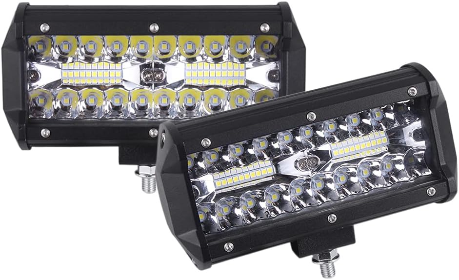 Led Light Bar,High Illumination Led Off Road Lights,Waterproof Led Lights for Car,Optimal Cooling Light Bar for All 9-30V Vehicles and Devices,for UTV ATV Jeep Truck Boat,Hunters (Square)