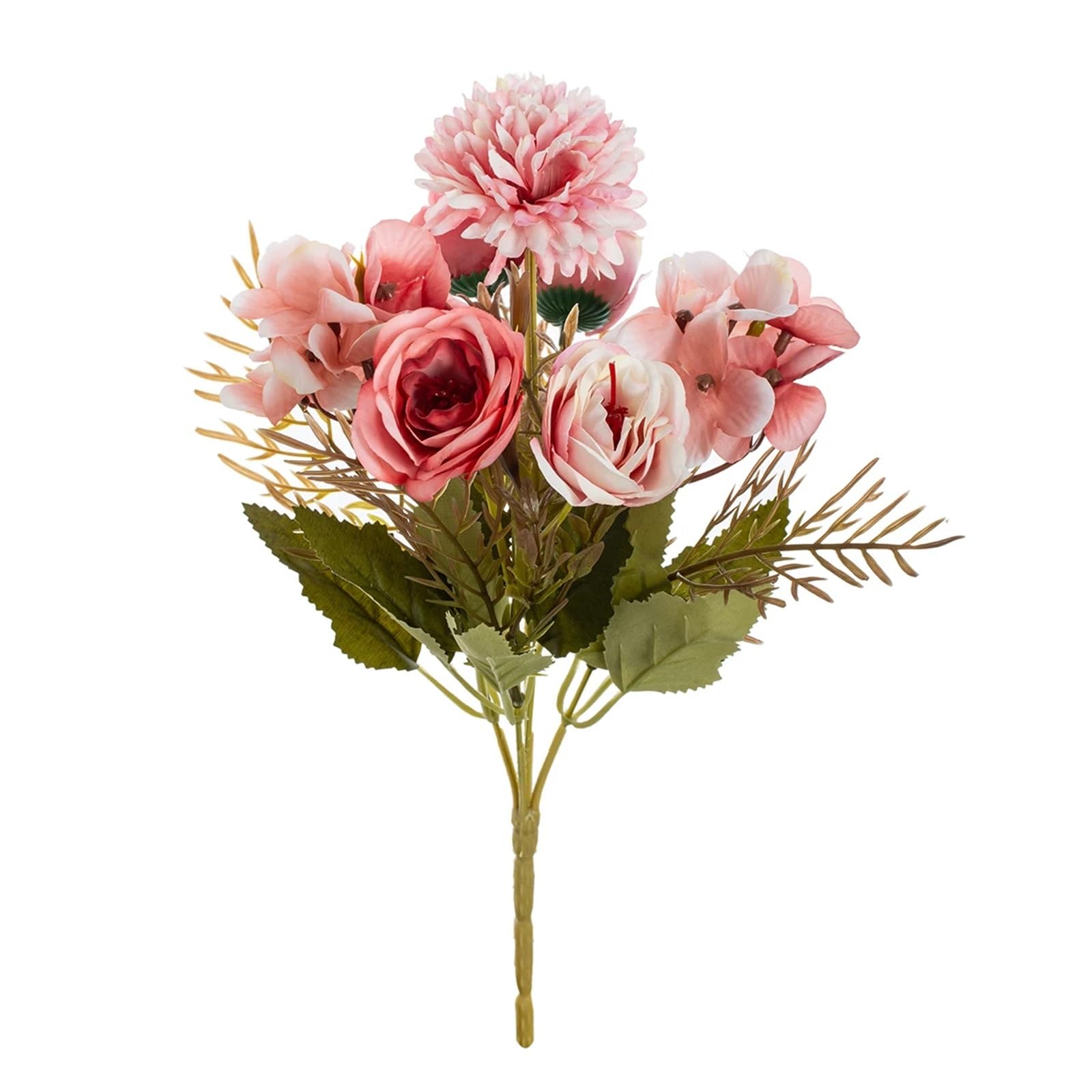 WHMWT 1/4pcs Silk Roses Artificial Flowers Wedding Home Festival Decora Bridal Bouquet Craft Scrapbook Wreath Diy Photography Prop Box(Rose Red,4 pcs)
