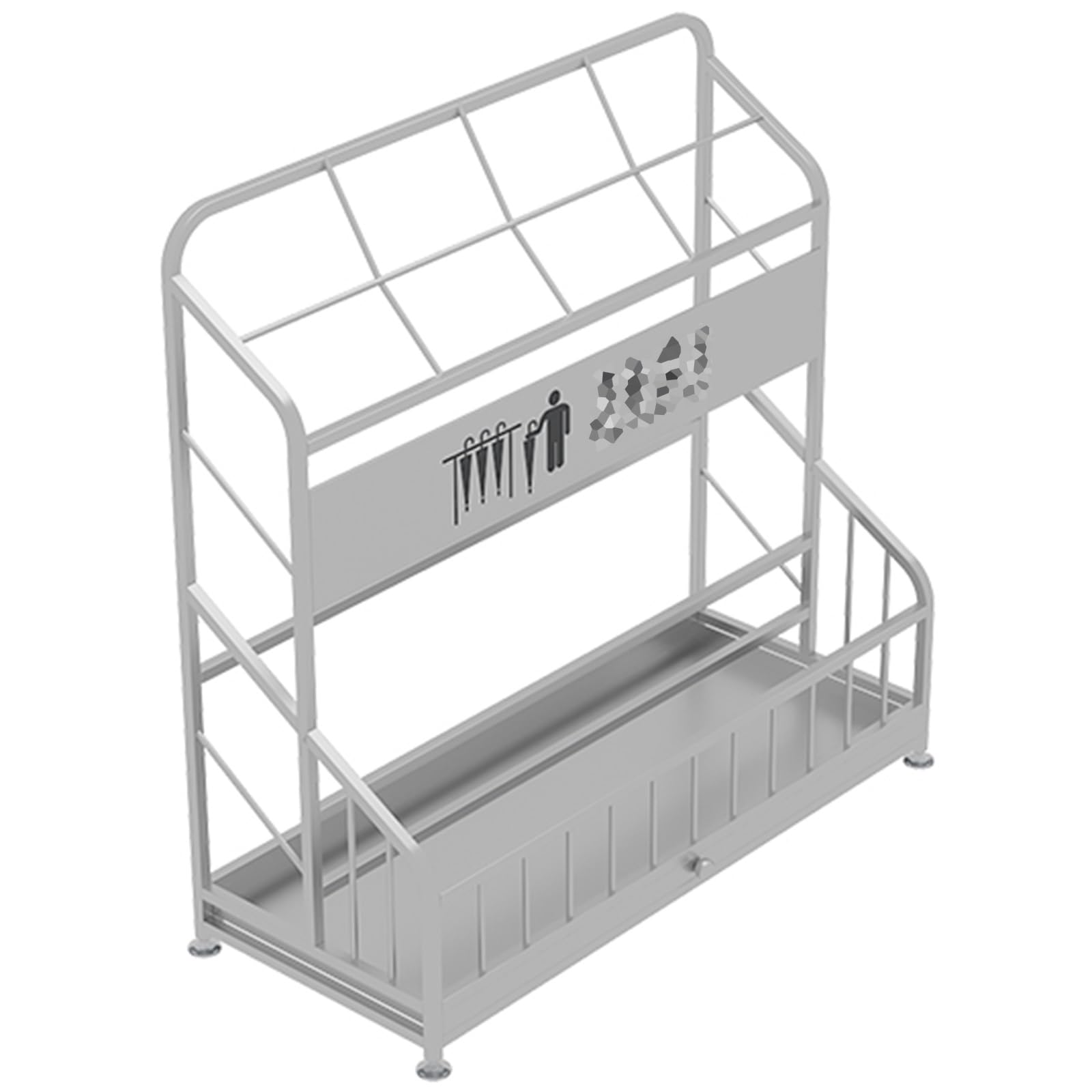 FCXWEVR Floor Standing Umbrella Rack with Removable Drip Tray - Stylish Entryway Storage Solution for Schools Offices Hotels & Home nization