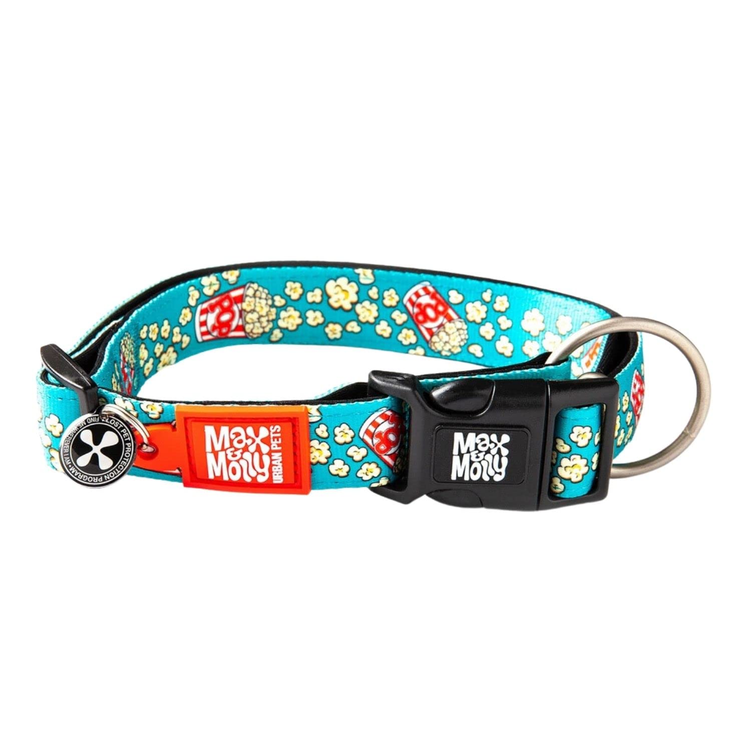 Max & Molly Urban Pets Original Serisi Akıllı Künyeli Köpek Boyun Tasması (XS, Popcorn)