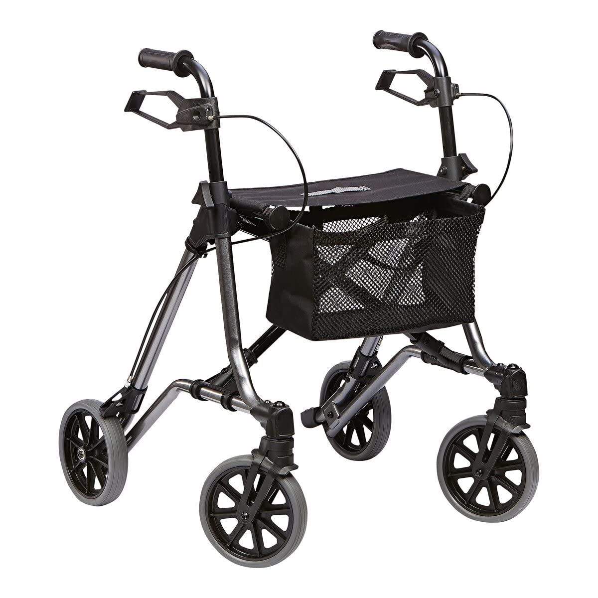 M-Eco aluminiowy chodzik, srebrny, nowoczesny, składany, 7,8 kg, 80-95 cm, pomoc w poruszaniu się