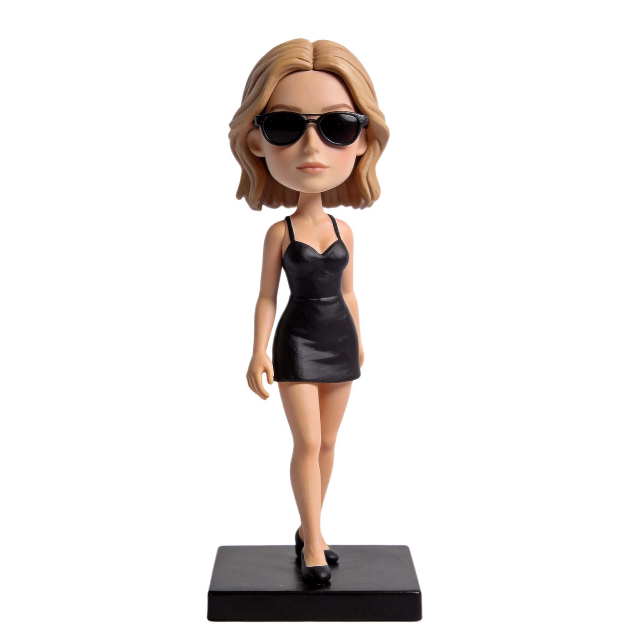 Figura 3D personalizada de mujer de moda, figura 3D personalizada de la foto, figura de cuerpo completo de arcilla polimérica hecha a mano con gafas de sol, regalo personalizado para cumpleaños