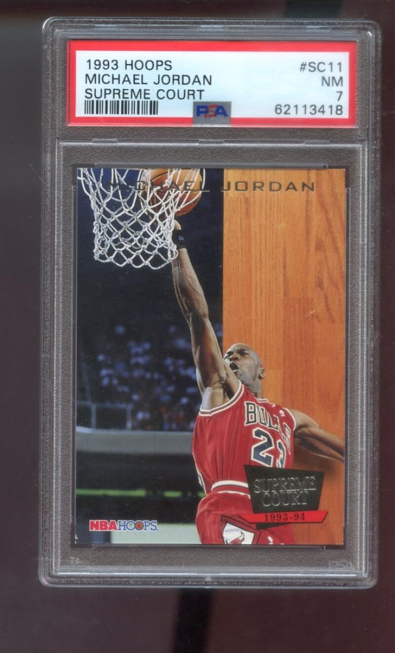 Amazon.com: 1993-94 Hoops Supreme Court #SC11 Michael Jordan PSA 7