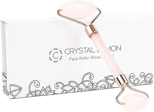 Crystal Lemon - Rodillo de jade natural para la cara arrugas envejecidas terapia de tratamiento de masajeador de piel facial piedra de jade de