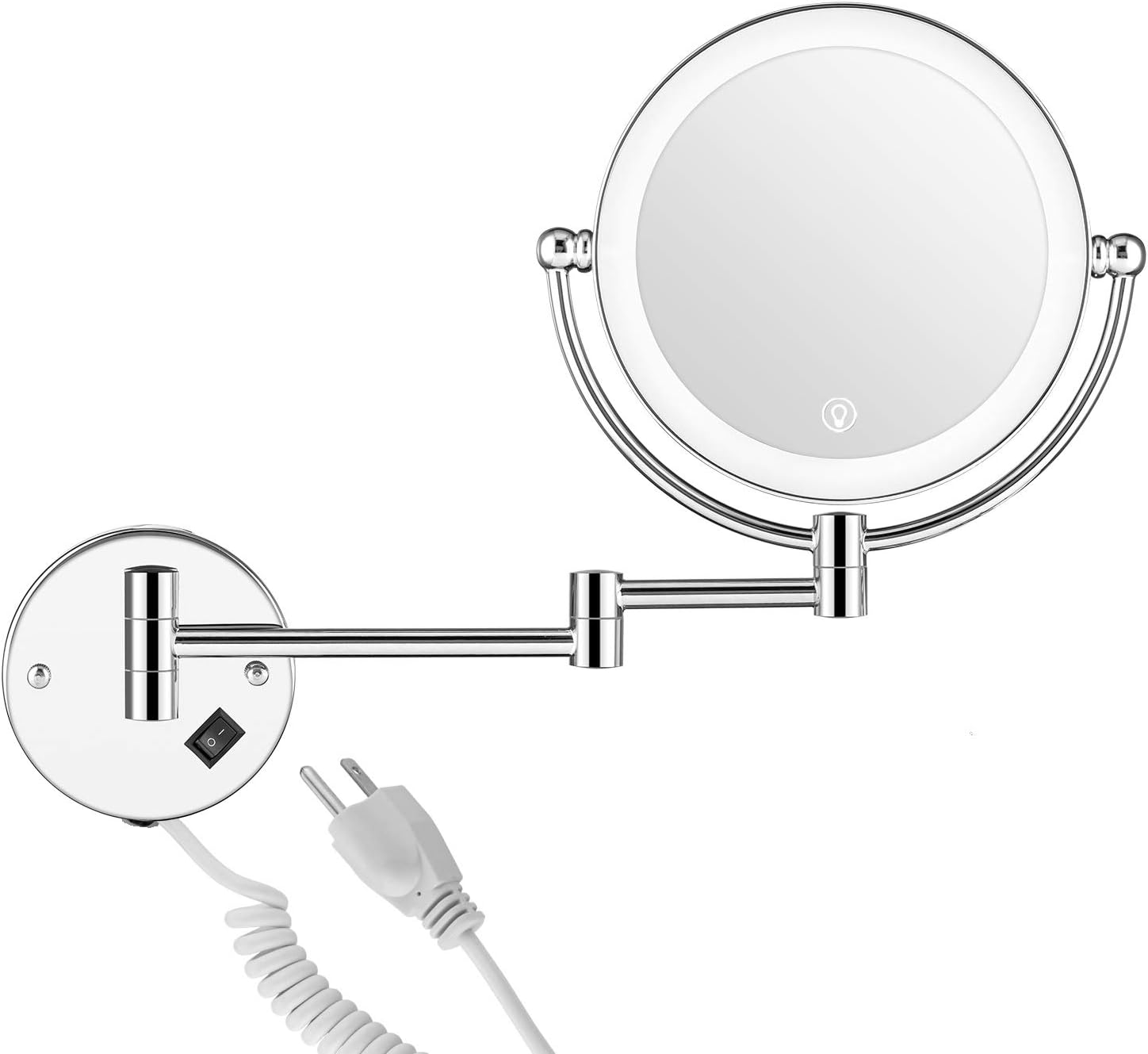 IBRIGHTSO Wall Mounted Makeup Mirror LED Lighted Touch