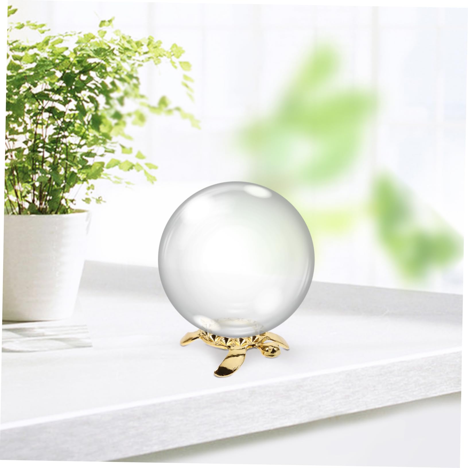2 Stück Schildkröten Kristallkugel Ständer - Metall Sockel Für Desktop Deko