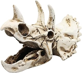 VILLCASE Esconderijo Casa Decoração De Vidro Recipiente De Vidro Grande Lagartixa Terrário Caverna Betta Esconderijo Tanque De Peixes Esconderijo Resina Decoração De Caveira Artificial