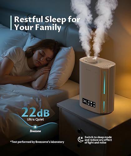 Miniatura 4 de BREEZOME Humidificadores de 6L para dormitorio, habitación grande y difusor de aceite esencial, humidificadores ultrasónicos de niebla fría de