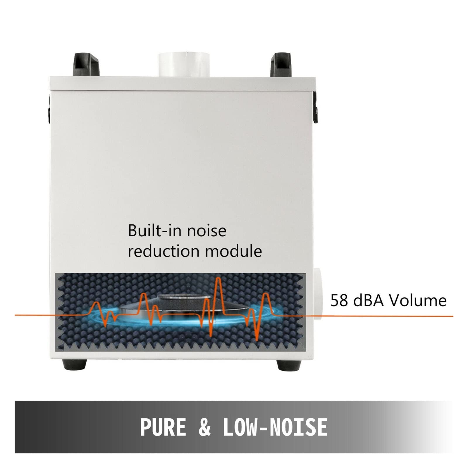 Estrattore di fumi del purificatore d'aria 80W 180m³/H Dispositivo di rimozione dell'ammortizzatore del metallo del purificatore di fumo a basso rumore for la macchina for incidere di CO2 CNC
