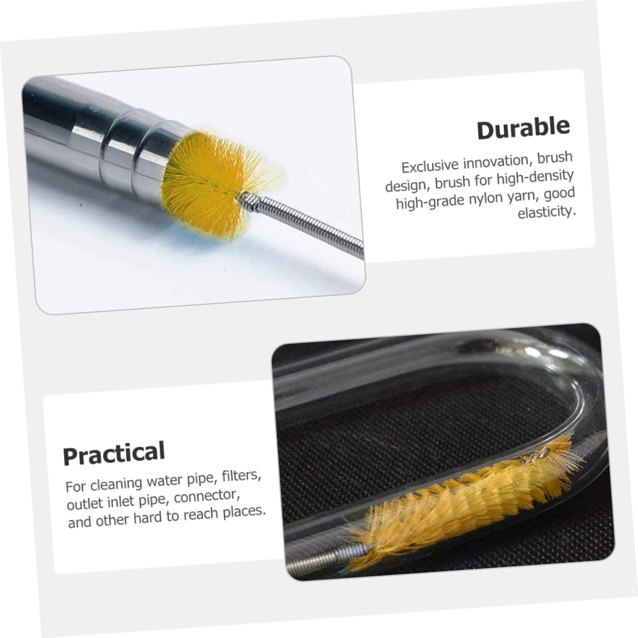 Healvian 4sätze Flexible Rohrreinigungsbürste Set Teiliges Doppelköpfiges Reinigungstool Für Aquarien Und Abflüsse Drehbar Biegsam Und Langlebig