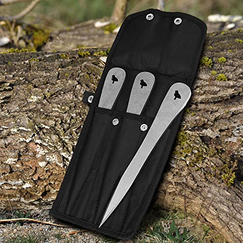 Hitdudu The Beak- Throwing Spikes 6Pack Set - 0.236" Thick Premium Stainless Steel Throwing Set With Sheath For Beginner Or Pro #TOP6