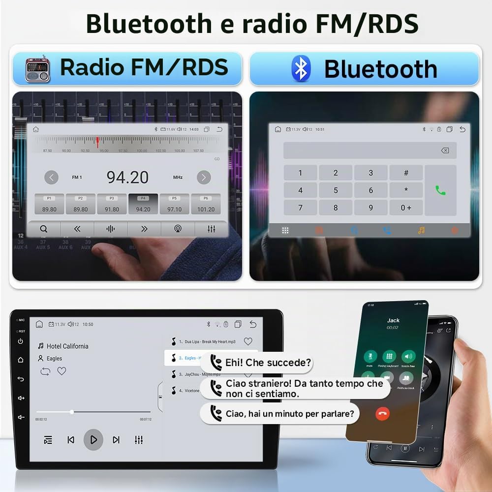 Autoradio Android 15 per Mercedes Sprinter MK2 NCV2 2006-2018 - Tablet Auto 10.1'' con Wireless Carplay, Android Auto, GPS, Bluetooth, WiFi - Navigatore Touch Screen